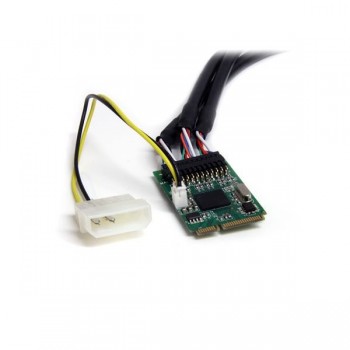 StarTech.com Adaptador Tarjeta Mini PCI Express PCIe FireWire 2 Puertos 1394b FW800 1 Puerto 1394a F MPEX1394B3