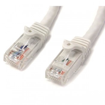StarTech.com Cable de 2m Blanco de Red Gigabit Cat6 Ethernet RJ45 sin Enganche - Snagless, 2 m, Cat6 N6PATC2MWH