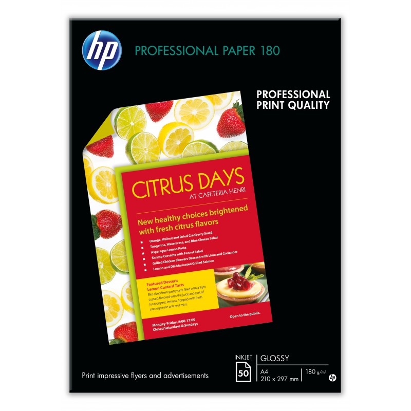 HP Professional Brochure and Flyer - Papel - papel satinado - A3 (297 x 420 mm) - 180 g m2 - 50 piez C6821A