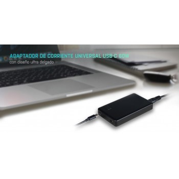 i-tec USB-C Universal Adaptador de Corriente 60W,  CHARGER-C60W
