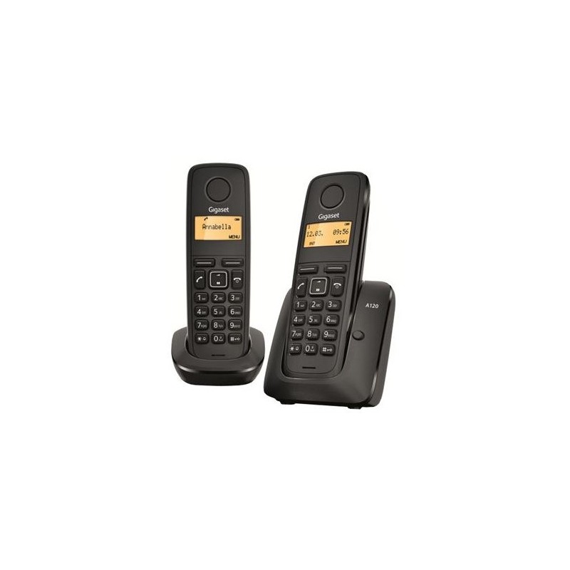 TELEF. INALAMBR DIGITAL GIGASET A120 DUO NEGRO L36852H2401D201