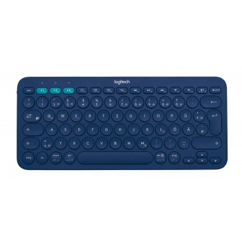 Logitech K380, Mini, Inalámbrico, Bluetooth, QWERTZ, Azul 920-007567