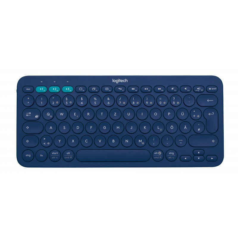 Logitech K380, Mini, Inalámbrico, Bluetooth, QWERTZ, Azul 920-007567