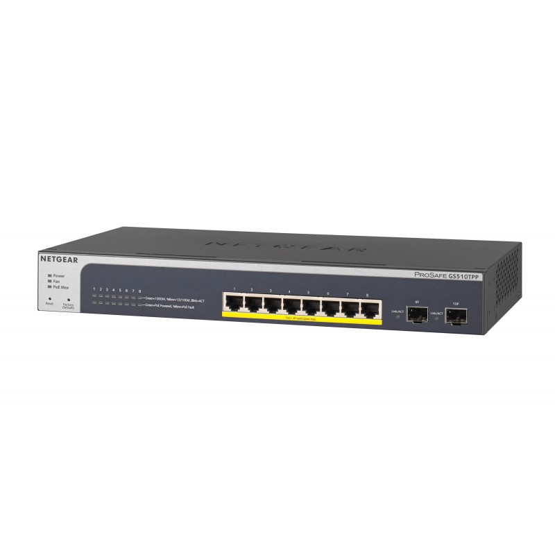 Netgear GS510TPP 8 puertos RJ-45 Negro GS510TPP-10EUS GS510TPP-100EUS