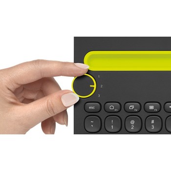 Logitech K480, Mini, Inalámbrico, Bluetooth, QWERTZ, Blanco 920-006351