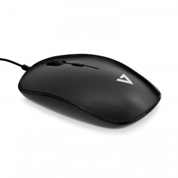 V7 MU200 Óptico 1600 DPI Negro MU200-1E
