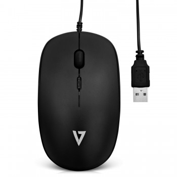 V7 MU200 Óptico 1600 DPI Negro MU200-1E