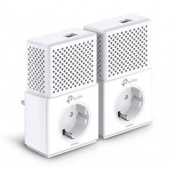 HOMEPLUG TP-LINK POWERLINE 1000MB PA7010PKIT 1P GIGA PASSTHROUGH KIT 2 UNIDADES TL-PA7010P KIT