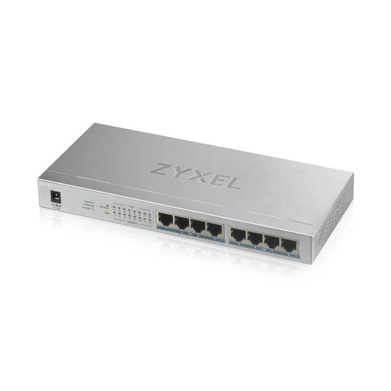 Zyxel GS1008HP No administrado Gigabit Ethernet (10 100 1000) Gris Energía sobre Ethernet (PoE) GS1008HP-EU0101F