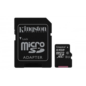Kingston Technology Canvas Select 64GB MicroSD Clase 10 Negro SDCS 64GB