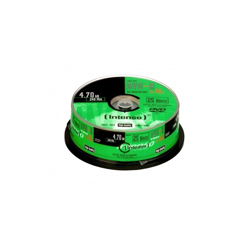 CONSUMIBLE INTENSO DVD-R 4,7GB 25PCS 16X TARRINA 4101154