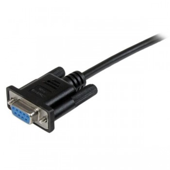 StarTech.com Cable de 2m Nulo de Módem Serie RS232 DB9 - Hembra a Hembra - Color Negro SCNM9FF2MBK