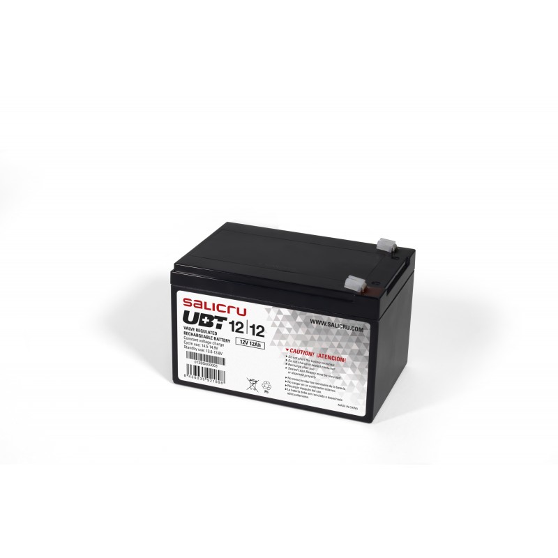 Salicru UBT 12 12, Sealed Lead Acid (VRLA), 12 Ah, 12 V, 5 año(s), -10 - 60 ºC, -20 - 60 ºC 013BS-03