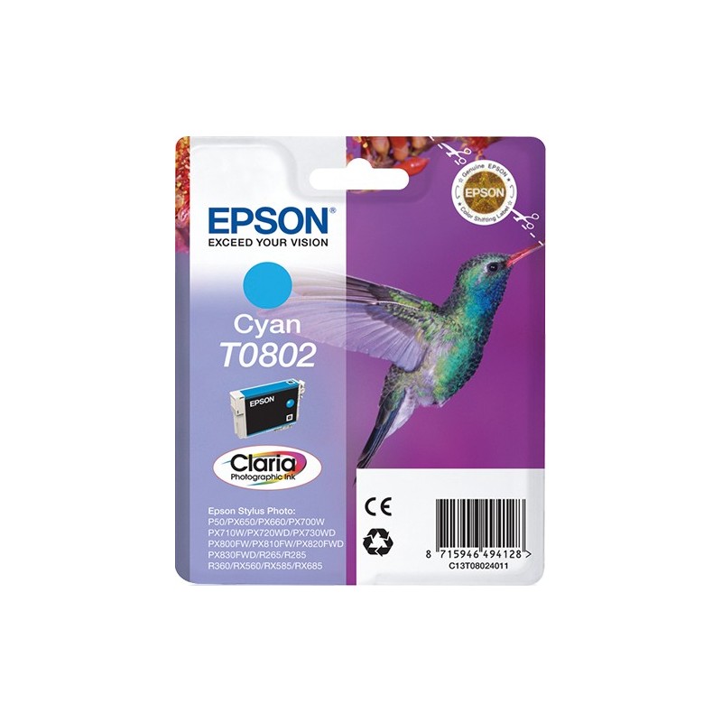 Epson Cartucho Epson T0802 cian Cian C13T08024011
