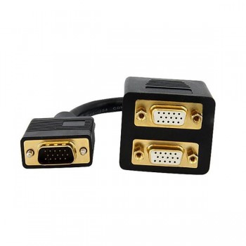 Cable de 30cm Duplicador Divisor de Vídeo VGA de 2 puertos Salidas Compacto - Bifurcador VGASPL1VV