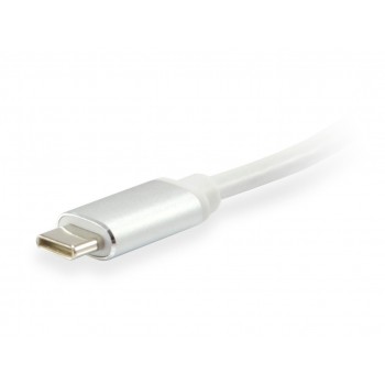 Equip USB C MALE TO HDMI, USB Type C, HDMI, Male connector Female connector, Color blanco, 0,15 m, 4 133452