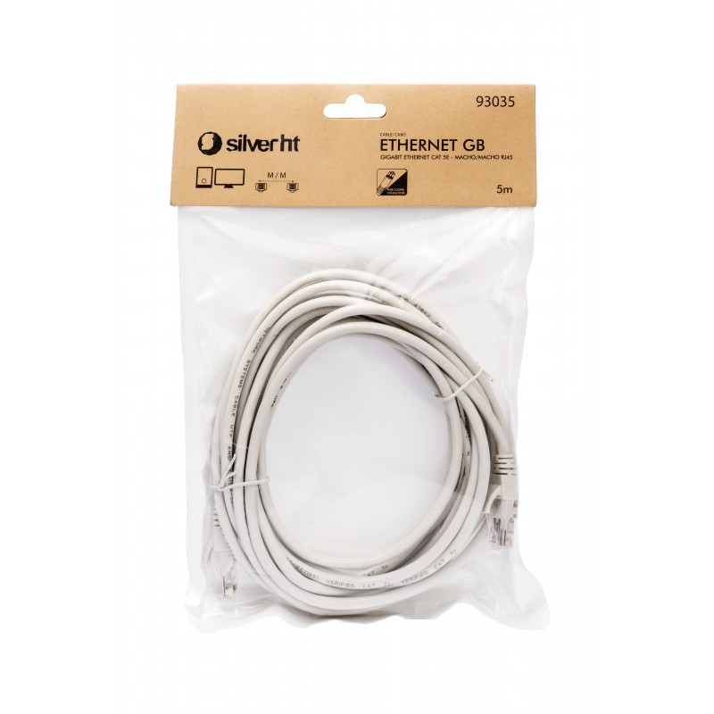 SilverHT Cable Gigabit Ethernet Cat 5e con conectores RJ-45 5 metros 93035