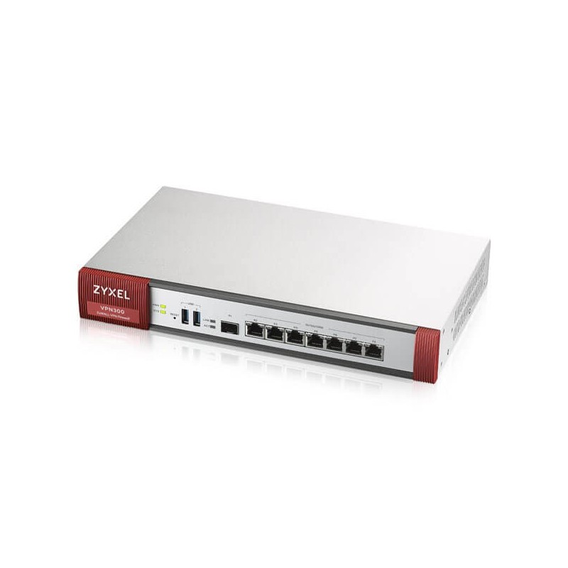 ZyXEL VPN Firewall VPN 300, 2600 Mbit s, 1000 Mbit s, Alámbrico, 1000 Mbit s, 24,1 W, 82,23 BTU h VPN300-EU0101F