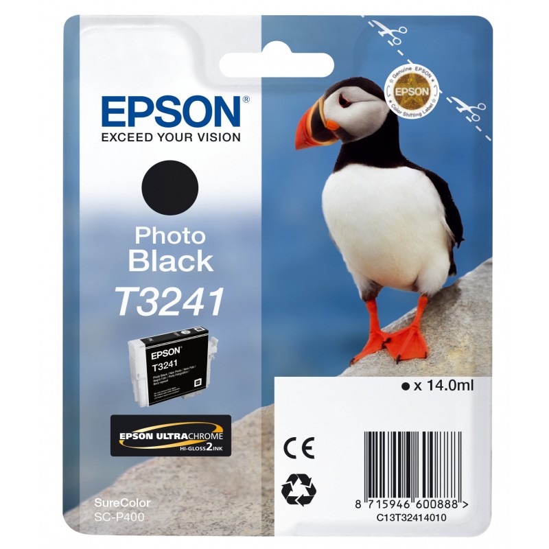 Epson T3241 Photo Black, Original, Tinta a base de colorante, Foto negro, Epson, - SureColor SC-P400 C13T32414010