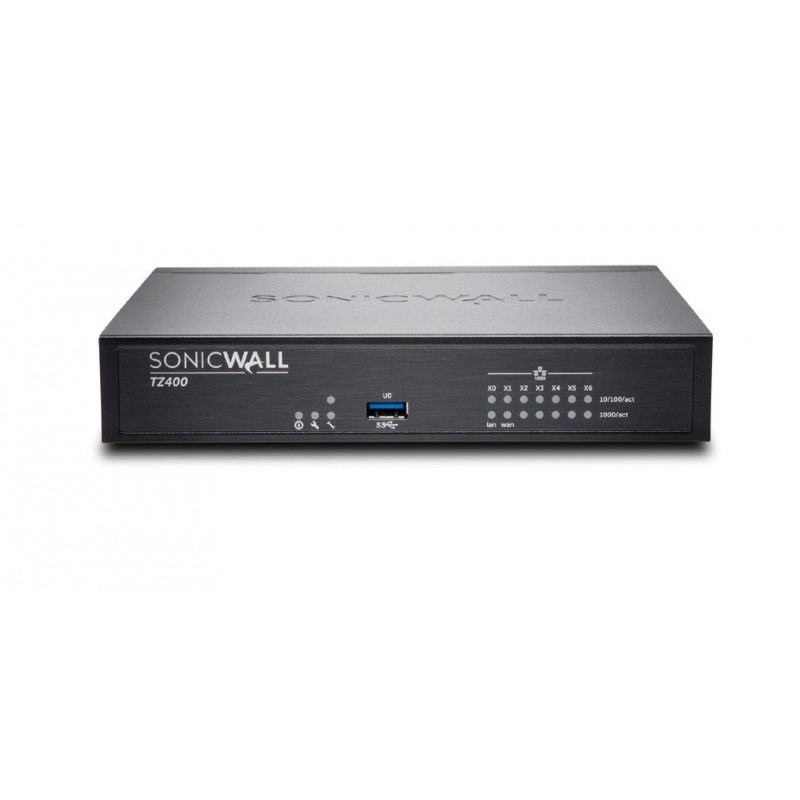 SonicWall TZ400, 1300 Mbit s, 500 usuario(s), Alámbrico, 10,100,1000 Mbit s, TCP IP, UDP, ICMP, HTTP 01-SSC-1705