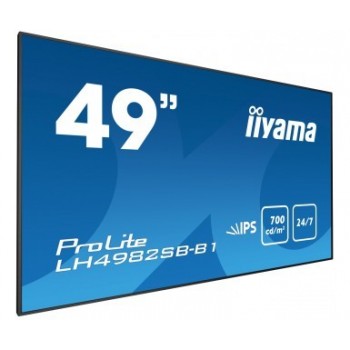 iiyama LH4982SB-B1, 124,5 cm (49"), LED, 1920 x 1080 Pixeles, 700 cd   m², Full HD, 8 ms