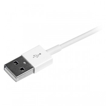 StarTech.com Cable de 1m USB a Conector Apple Lightning Delgado de 8 Pines para iPod Pad iPhone - Bl USBLT1MWS
