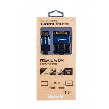 SilverHT Cable HDMI V 1.4 to DVI(24+1) - HIGH END - 1,5m 93015