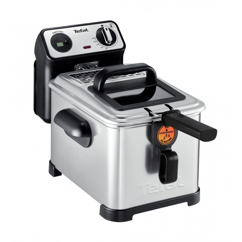 Tefal Filtra Pro FR5111, Freidora, 1,2 kg, 3 L, Metal, 150 ºC, 190 ºC FR511170