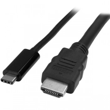 StarTech.com Cable Adaptador USB-C a HDMI - 1m - 4K a 30Hz, USB C, HDMI, Masculino, Masculino, Negro CDP2HDMM1MB