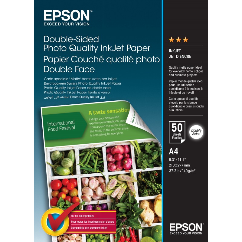 Epson Double-Sided Photo Quality Inkjet Paper - A4 - 50 Sheets C13S400059