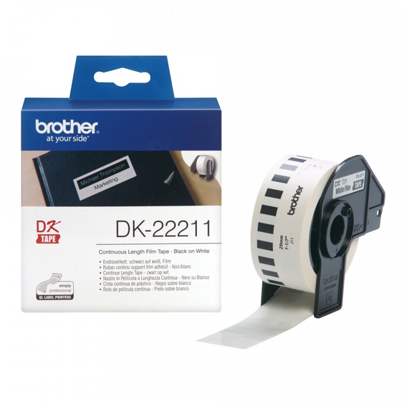 Brother DK-22211 - Etiquetas - blanco - Roll (2.9  DK22211