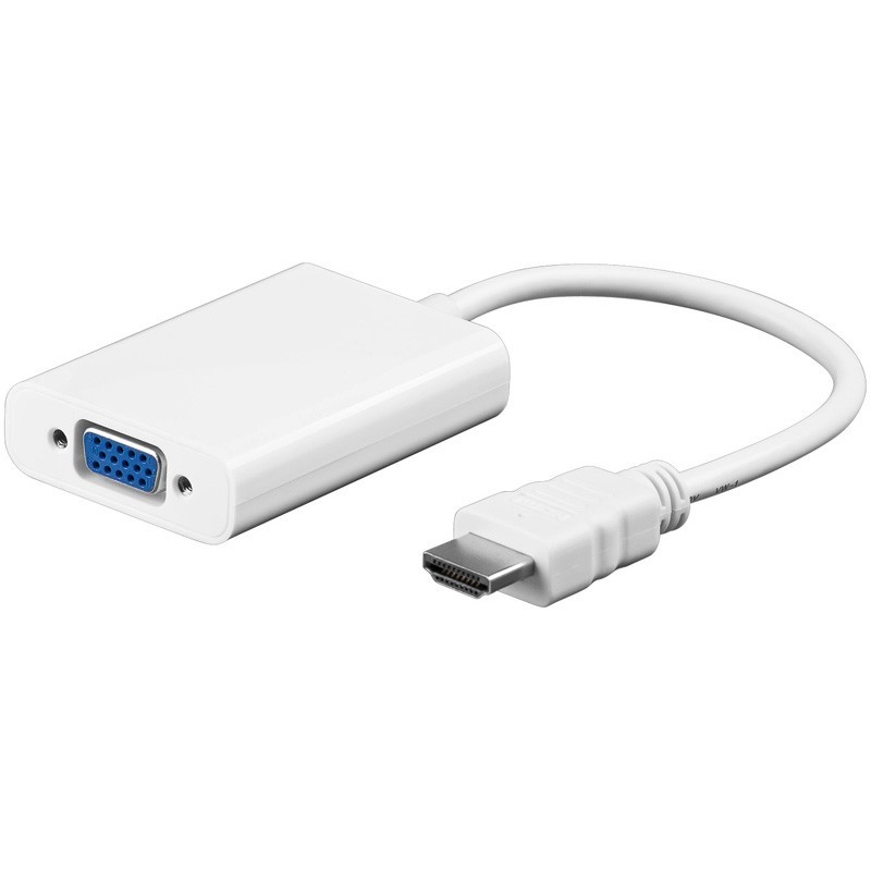 Goobay HDMI - VGA 3.5mm, M F, HDMI, VGA + 3.5mm, Blanco 51758