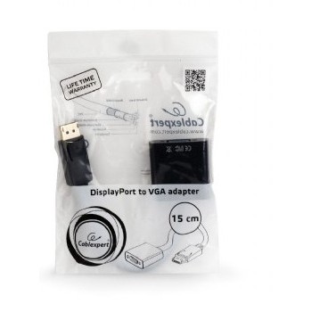 Gembird A-DPM-VGAF-02, Displayport, VGA, Negro