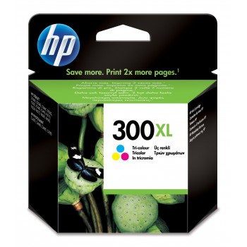 Cartucho de tinta original HP 300XL de alta capacidad Tri-color CC644EE
