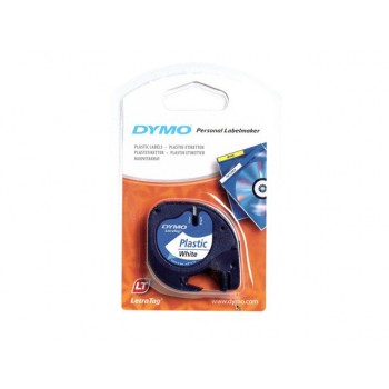 CINTA DYMO LETRATAG 12 MM NG BCO PLASTIC S0721610