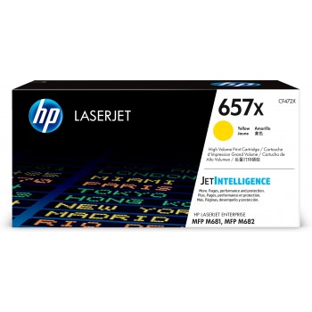 Cartucho de tóner Original LaserJet 657X amarillo de alta capacidad CF472X