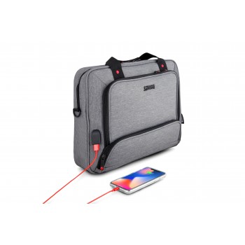 Urban Factory Mixee 39,6 cm (15.6") Maletín Gris, Rosa MTE15UF