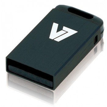 V7 Unidad de memoria flash USB 2.0 nano 8 GB, negra VU28GCR-BLK-2E