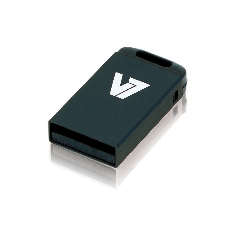 V7 Unidad de memoria flash USB 2.0 nano 8 GB, negra VU28GCR-BLK-2E