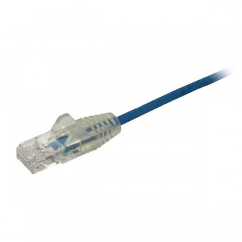 StarTech.com Cable Cat6 de 50cm - Delgado - con Conectores RJ45 sin Enganches - Azul N6PAT50CMBLS