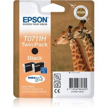 Doble juego de cartuchos Epson T0711H negro C13T07114H10