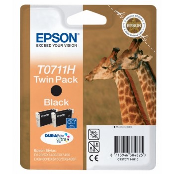 Doble juego de cartuchos Epson T0711H negro C13T07114H10