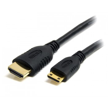 StarTech.com Cable HDMI de alta velocidad con Ethernet 2m - HDMI a Mini HDMI - Macho a Macho, 2 m, H HDACMM2M