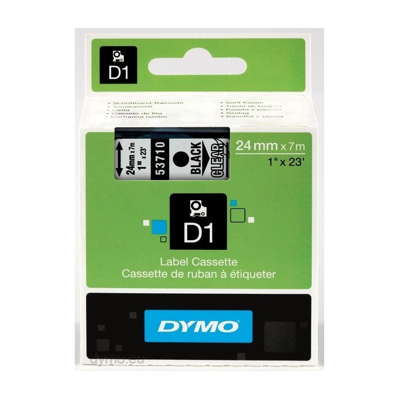 DYMO D1 Standard 24mm x 7m, D1, Poliéster, Bélgica, Caja, 7 m, 32 mm S0720920