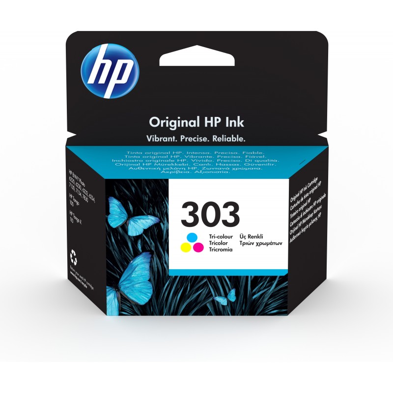 HP Cartucho de tinta Original 303 tricolor, HP, T6N01AE, Cian, Magenta, Amarillo, HP ENVY Photo 6200 T6N01AE301