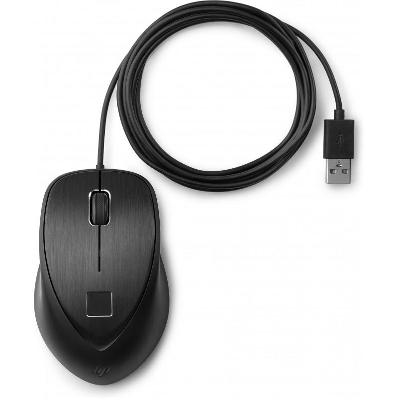 HP USB Fingerprint Mouse ratón Ambidextro 4TS44AAAC3