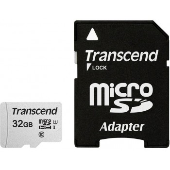 Transcend microSDHC 300S 32GB 32GB MicroSDHC Clase 10 Gris TS32GUSD300S-A