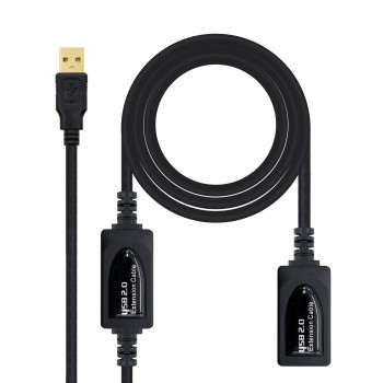 Nanocable 10.01.0213, USB A, USB A, Macho hembra, 