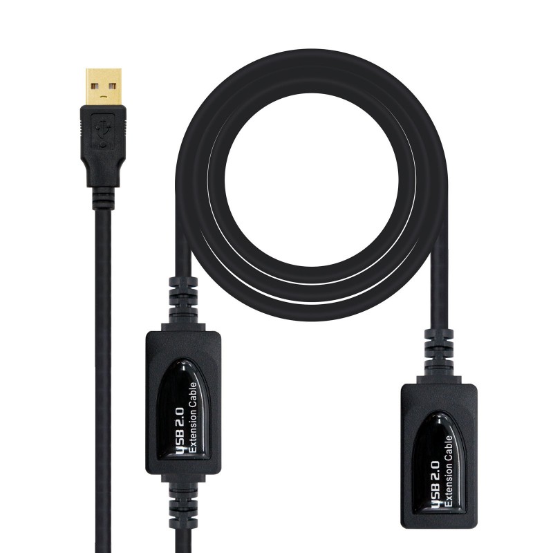 Nanocable 10.01.0213, USB A, USB A, Macho hembra, 
