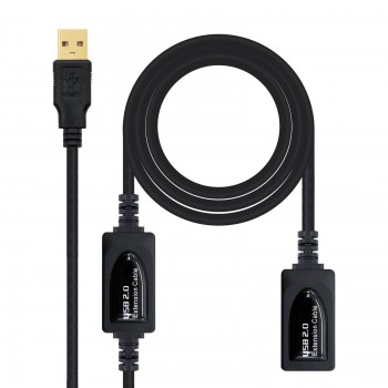 Nanocable 10.01.0213, USB A, USB A, Macho hembra, 